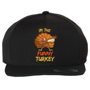 Funny Turkey Matching Family Group Thanksgiving Party Pajama Wool Snapback Cap