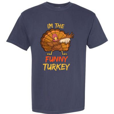 Funny Turkey Matching Family Group Thanksgiving Party Pajama Garment-Dyed Heavyweight T-Shirt