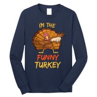 Funny Turkey Matching Family Group Thanksgiving Party Pajama Long Sleeve Shirt