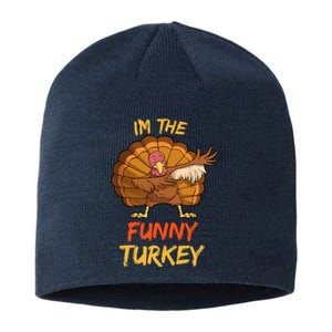 Funny Turkey Matching Family Group Thanksgiving Party Pajama Sustainable Beanie