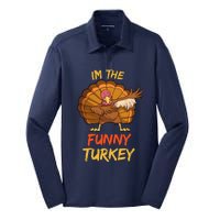 Funny Turkey Matching Family Group Thanksgiving Party Pajama Silk Touch Performance Long Sleeve Polo