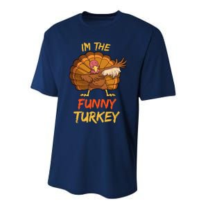 Funny Turkey Matching Family Group Thanksgiving Party Pajama Performance Sprint T-Shirt