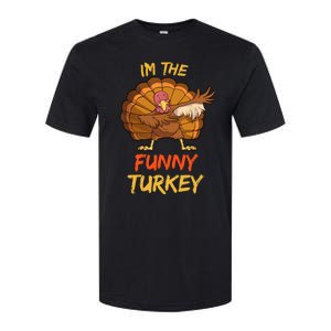 Funny Turkey Matching Family Group Thanksgiving Party Pajama Softstyle CVC T-Shirt