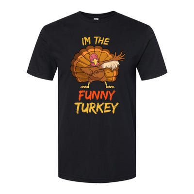 Funny Turkey Matching Family Group Thanksgiving Party Pajama Softstyle CVC T-Shirt