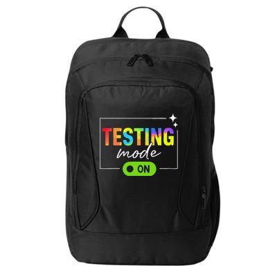 Funny Testing Mode On Motivational Test Day For Teacher City Backpack