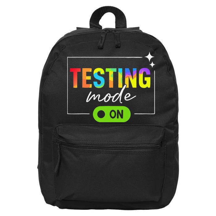 Funny Testing Mode On Motivational Test Day For Teacher 16 in Basic Backpack