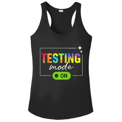 Funny Testing Mode On Motivational Test Day For Teacher Ladies PosiCharge Competitor Racerback Tank