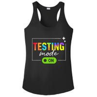 Funny Testing Mode On Motivational Test Day For Teacher Ladies PosiCharge Competitor Racerback Tank