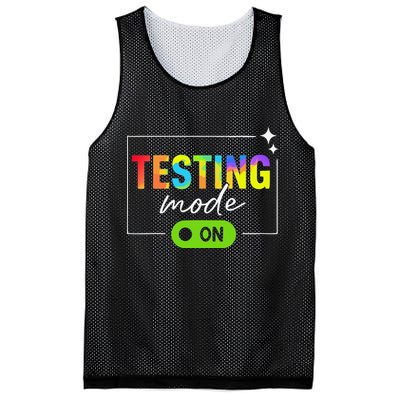 Funny Testing Mode On Motivational Test Day For Teacher Mesh Reversible Basketball Jersey Tank