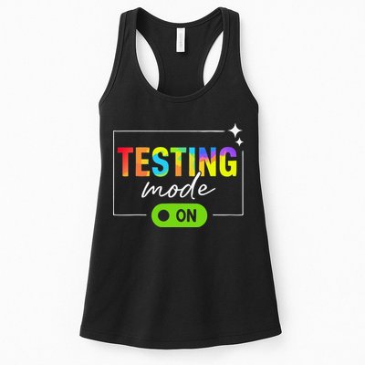 Funny Testing Mode On Motivational Test Day For Teacher Womens Tank Top
