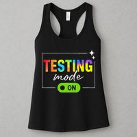 Funny Testing Mode On Motivational Test Day For Teacher Womens Tank Top