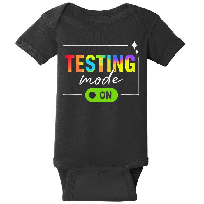Funny Testing Mode On Motivational Test Day For Teacher Baby Bodysuit