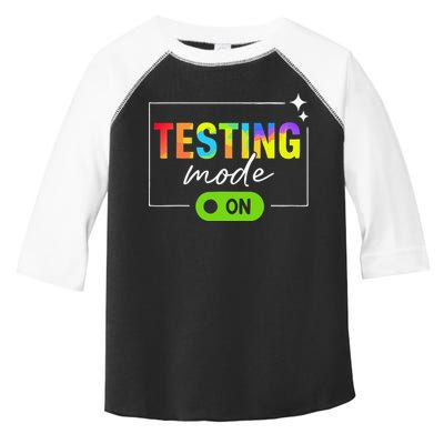 Funny Testing Mode On Motivational Test Day For Teacher Toddler Fine Jersey T-Shirt
