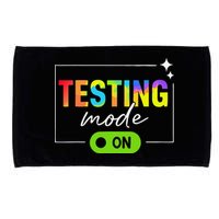 Funny Testing Mode On Motivational Test Day For Teacher Microfiber Hand Towel