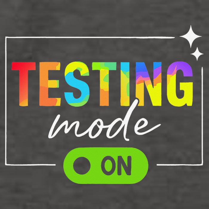Funny Testing Mode On Motivational Test Day For Teacher Vector Backpack