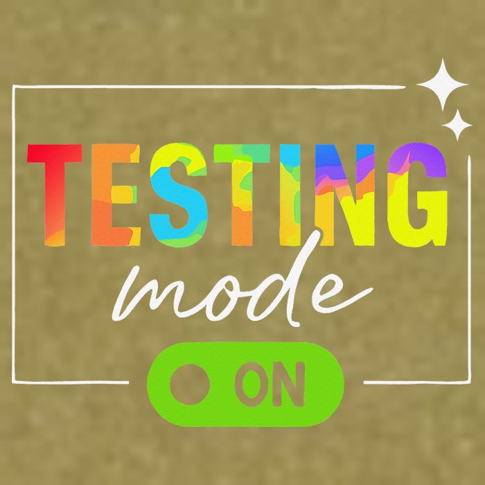 Funny Testing Mode On Motivational Test Day For Teacher Garment-Dyed Women's Muscle Tee