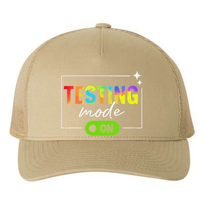 Funny Testing Mode On Motivational Test Day For Teacher Yupoong Adult 5-Panel Trucker Hat