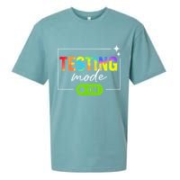 Funny Testing Mode On Motivational Test Day For Teacher Sueded Cloud Jersey T-Shirt