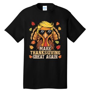 Funny Trump Make Thanksgiving Great Again Turkey Day Trump Tall T-Shirt