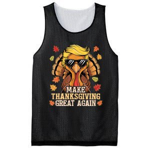 Funny Trump Make Thanksgiving Great Again Turkey Day Trump Mesh Reversible Basketball Jersey Tank