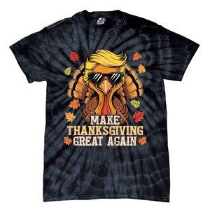 Funny Trump Make Thanksgiving Great Again Turkey Day Trump Tie-Dye T-Shirt