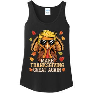 Funny Trump Make Thanksgiving Great Again Turkey Day Trump Ladies Essential Tank