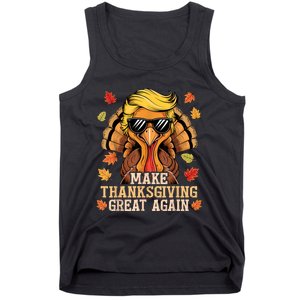 Funny Trump Make Thanksgiving Great Again Turkey Day Trump Tank Top