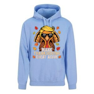 Funny Trump Make Thanksgiving Great Again Turkey Day Trump Unisex Surf Hoodie