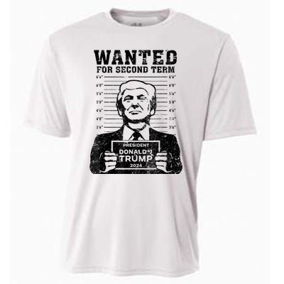 Free Trump Mugshot Wanted For Second Term 2024 Trump 2024 Cooling Performance Crew T-Shirt