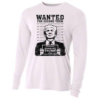 Free Trump Mugshot Wanted For Second Term 2024 Trump 2024 Cooling Performance Long Sleeve Crew