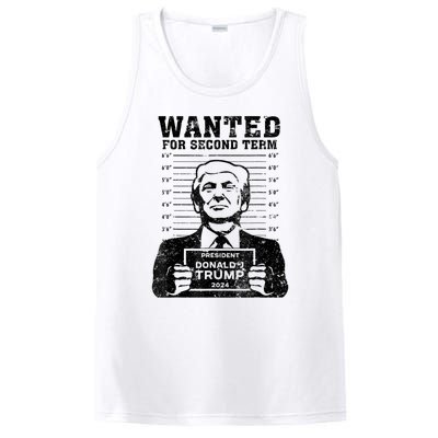 Free Trump Mugshot Wanted For Second Term 2024 Trump 2024 PosiCharge Competitor Tank