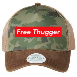 Free Thugger Meme Hip Hop Funny Viral Joke Music Urban Slang Legacy Tie Dye Trucker Hat