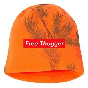 Free Thugger Meme Hip Hop Funny Viral Joke Music Urban Slang Kati - Camo Knit Beanie