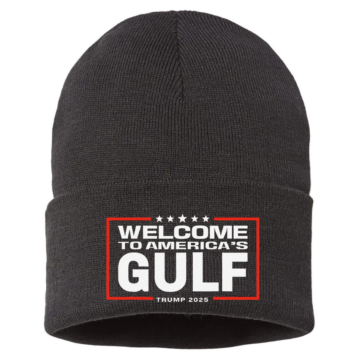 Funny Trump Mexico America Retro Welcome To AmericaS Gulf Sustainable Knit Beanie