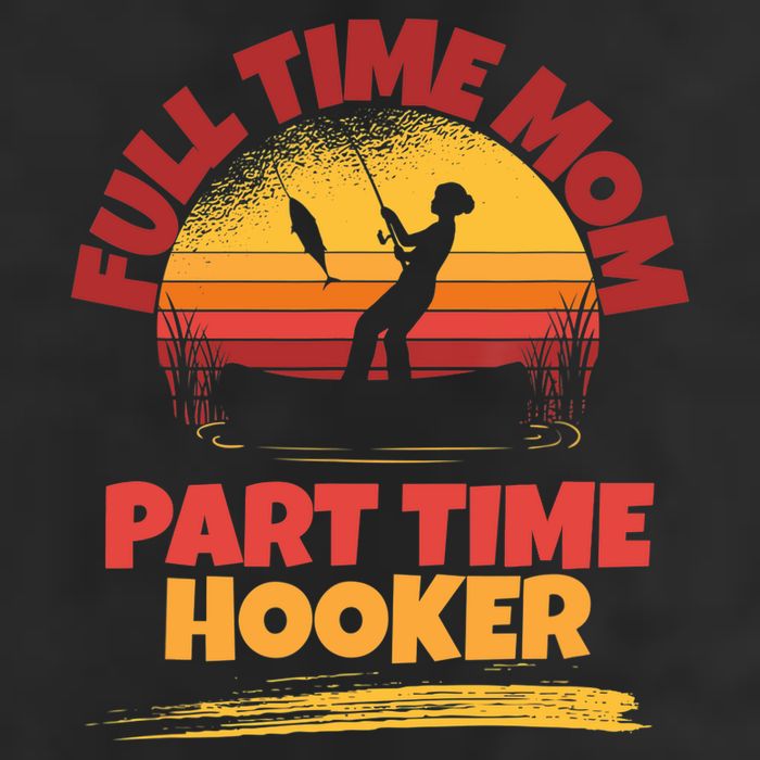 Full Time Mom Part Time Hooker Funny Fishing 15oz Campfire Ceramic Mug