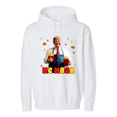 Funny Trump Mc Maga Fries Fast Food Garment-Dyed Fleece Hoodie