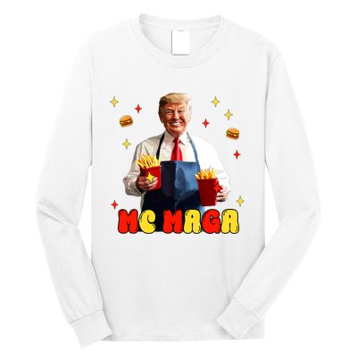 Funny Trump Mc Maga Fries Fast Food Long Sleeve Shirt