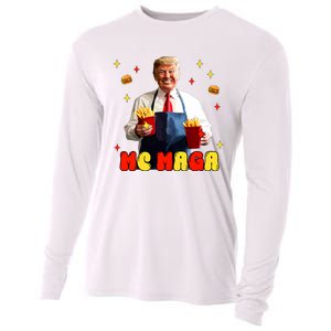 Funny Trump Mc Maga Fries Fast Food Cooling Performance Long Sleeve Crew