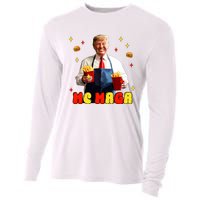 Funny Trump Mc Maga Fries Fast Food Cooling Performance Long Sleeve Crew