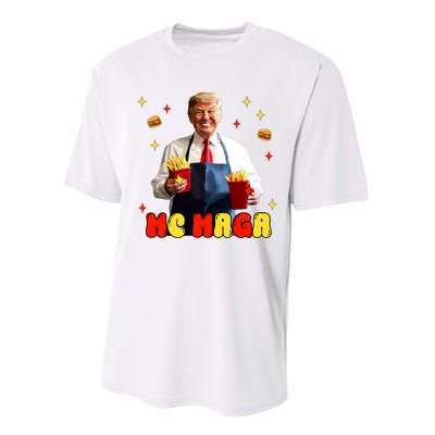 Funny Trump Mc Maga Fries Fast Food Performance Sprint T-Shirt