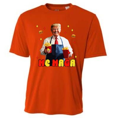 Funny Trump Mc Maga Fries Fast Food Cooling Performance Crew T-Shirt