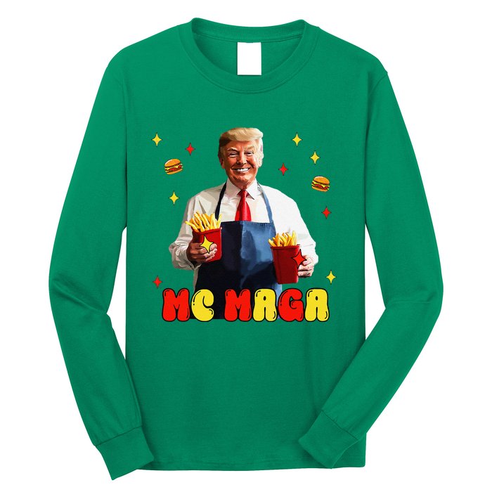 Funny Trump Mc Maga Fries Fast Food Long Sleeve Shirt