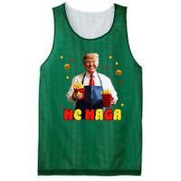 Funny Trump Mc Maga Fries Fast Food Mesh Reversible Basketball Jersey Tank