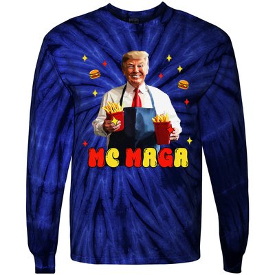 Funny Trump Mc Maga Fries Fast Food Tie-Dye Long Sleeve Shirt