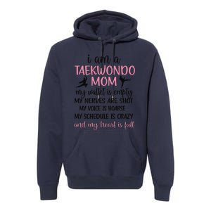 Funny Taekwondo Mom Of A Taekwondo Fighter Mama Premium Hoodie