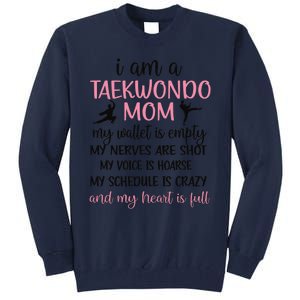 Funny Taekwondo Mom Of A Taekwondo Fighter Mama Tall Sweatshirt