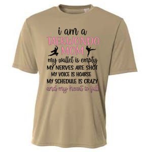 Funny Taekwondo Mom Of A Taekwondo Fighter Mama Cooling Performance Crew T-Shirt