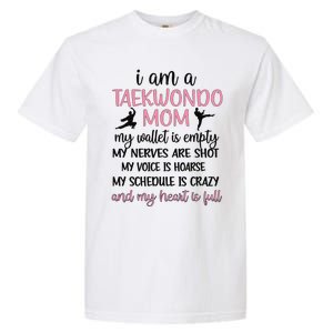 Funny Taekwondo Mom Of A Taekwondo Fighter Mama Garment-Dyed Heavyweight T-Shirt