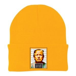 Funny Trump Mugshot Parody AI DC Georgia NYC Indictment Knit Cap Winter Beanie