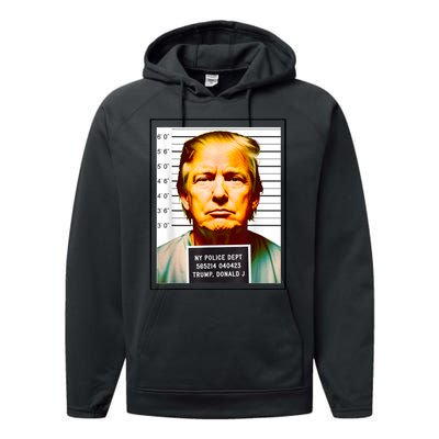 Funny Trump Mugshot Parody AI DC Georgia NYC Indictment Performance Fleece Hoodie